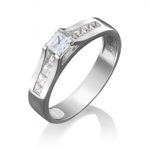 Кольцо из белого золота Platina с бриллиантом 01-4943-00-101-1120-30 фото