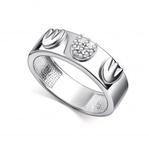 Серебряное кольцо АЛЬКОР с фианитом 01-4945/00КЦ-00 фото