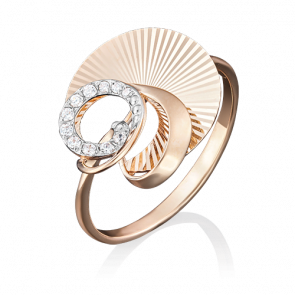 Золотое кольцо Platina с фианитом 01-4946-00-401-1110-65 фото