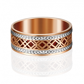 Кольцо из комбинированного золота Platina 01-4948-00-000-1111-48 фото