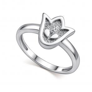 Серебряное кольцо АЛЬКОР с фианитом 01-4953/00КЦ-00 фото