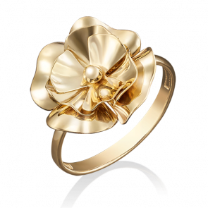 Кольцо из лимонного золота Platina 01-4960-00-000-1130-48 фото