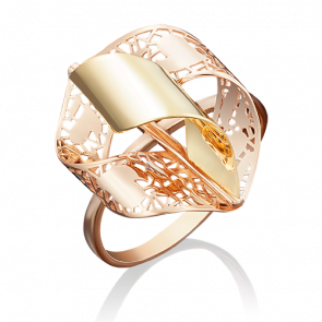 Кольцо из комбинированного золота Platina 01-4974-00-000-1113-65 фото