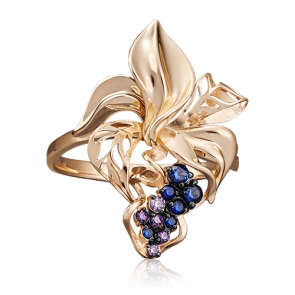 Золотое кольцо Platina с фианитом 01-4988-01-404-1110-48 фото