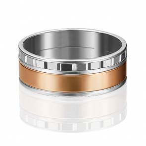 Обручальное кольцо из комбинированного золота Platina 01-4995-00-000-1111 фото