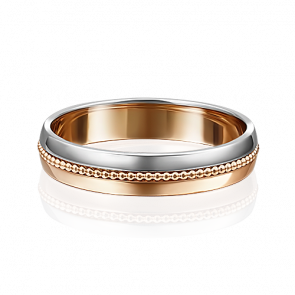 Обручальное кольцо из комбинированного золота Platina 01-5012-00-000-1111-39 фото