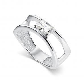 Серебряное кольцо АЛЬКОР с горным хрусталём 01-5013/00ГХ-00 фото