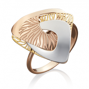 Кольцо из комбинированного золота Platina 01-5015-00-000-1140-48 фото