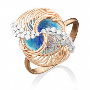 Золотое кольцо Platina с эмалью 01-5024-00-000-1110-48 фото