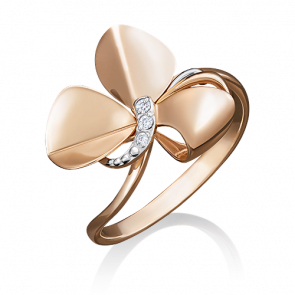 Золотое кольцо Platina с фианитом 01-5035-00-401-1110-65 фото