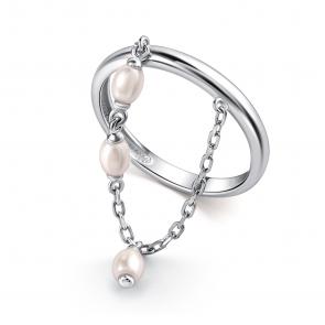 Серебряное кольцо АЛЬКОР с жемчугом 01-5035/0ЖСВ-00 фото