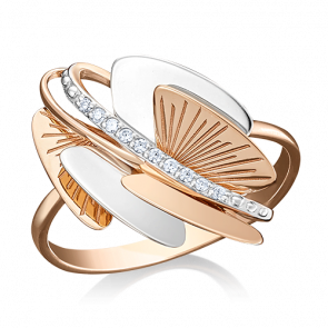 Золотое кольцо Platina с фианитом 01-5047-00-401-1110-48 фото