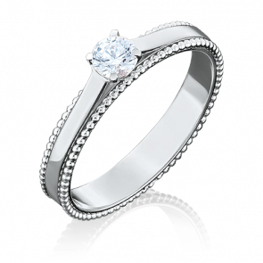 Кольцо из белого золота Platina с фианитом 01-5048-00-501-1120-38 фото