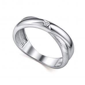 Серебряное кольцо АЛЬКОР с бриллиантом 01-5050/000Б-00 фото