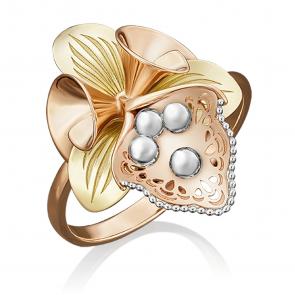 Кольцо из комбинированного золота Platina 01-5053-00-000-1113-48 фото