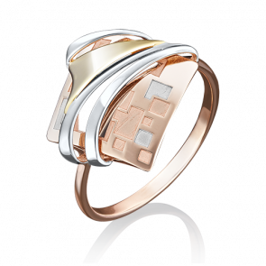 Кольцо из комбинированного золота Platina 01-5061-00-000-1113-48 фото