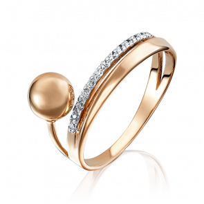 Золотое кольцо Platina с фианитом 01-5069-00-401-1110-03 фото