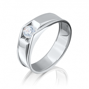 Кольцо из белого золота Platina с бриллиантом 01-5075-00-101-1120-30 фото