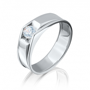 Кольцо из белого золота Platina с фианитом 01-5075-00-401-1120 фото