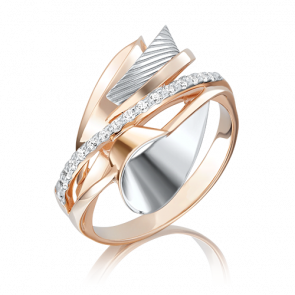 Золотое кольцо Platina с фианитом 01-5084-00-401-1110-66 фото