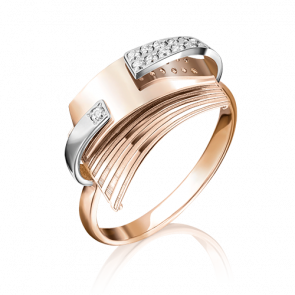 Золотое кольцо Platina с фианитом 01-5086-00-401-1110-65 фото