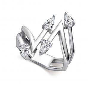 Серебряное кольцо АЛЬКОР с фианитом 01-5093/00КЦ-00 фото