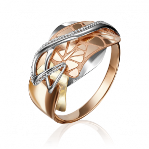 Кольцо из комбинированного золота Platina 01-5099-00-000-1140-48 фото