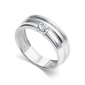 Серебряное кольцо АЛЬКОР с бриллиантом 01-5108/000Б-00 фото