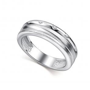 Серебряное кольцо АЛЬКОР с бриллиантом 01-5113/000Б-00 фото