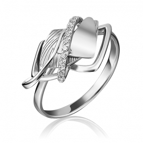 Кольцо из белого золота Platina с фианитом 01-5115-00-401-1120-48 фото