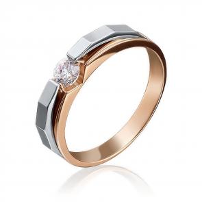 Кольцо из комбинированного золота Platina с бриллиантом 01-5121-00-101-1111-30 фото