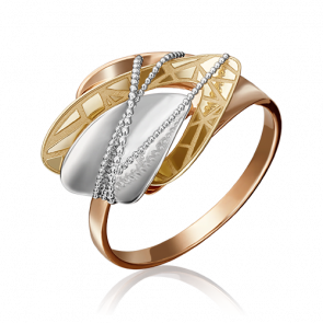 Кольцо из комбинированного золота Platina 01-5123-00-000-1140-66 фото