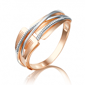 Кольцо из комбинированного золота Platina 01-5131-00-000-1111-48 фото