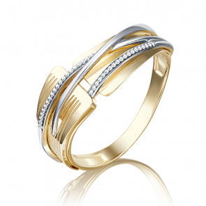 Кольцо из комбинированного золота Platina 01-5131-00-000-1121-48 фото