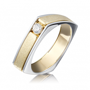 Кольцо из комбинированного золота Platina с бриллиантом 01-5133-00-101-1121-30 фото