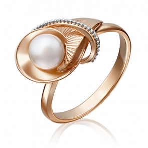 Золотое кольцо Platina с жемчугом 01-5134-00-301-1110-31 фото