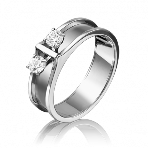 Кольцо из белого золота Platina с фианитом 01-5140-00-501-1120-38 фото