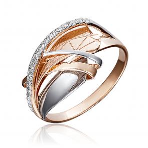 Кольцо из комбинированного золота Platina с фианитом 01-5151-00-401-1111-66 фото