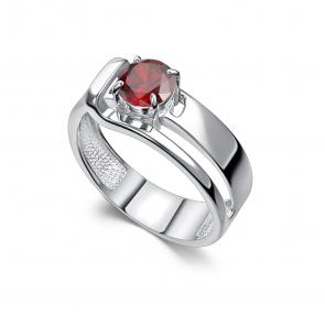 Серебряное кольцо АЛЬКОР с гранатом 01-5151/00ГР-00 фото