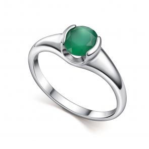 Серебряное кольцо АЛЬКОР с агатом 01-5152/00АГ-00 фото