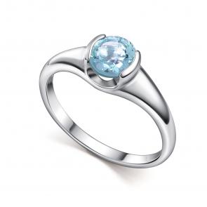 Серебряное кольцо АЛЬКОР с топазом 01-5152/00ТБ-00 фото