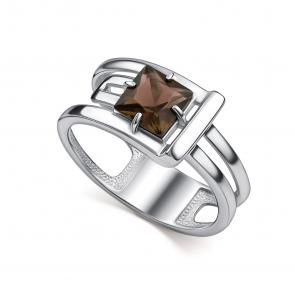 Серебряное кольцо АЛЬКОР с раухтопазом 01-5153/00РТ-00 фото