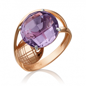 Золотое кольцо Platina с аметистом 01-5154-00-203-1110-46 фото
