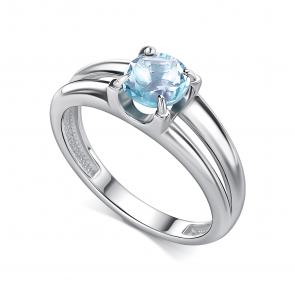 Серебряное кольцо АЛЬКОР с топазом 01-5154/00ТБ-00 фото