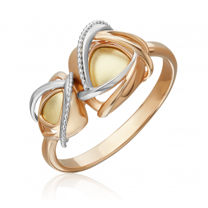 Кольцо из комбинированного золота Platina 01-5159-00-000-1140-66 фото