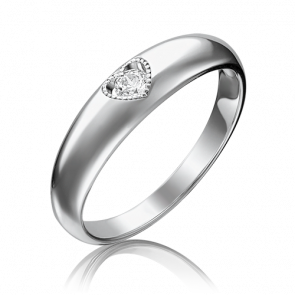 Кольцо из белого золота Platina с бриллиантом 01-5161-00-101-1120-30 фото