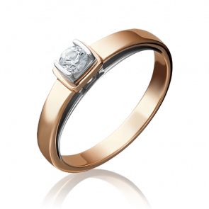 Кольцо из комбинированного золота Platina с бриллиантом 01-5171-00-101-1111-30 фото