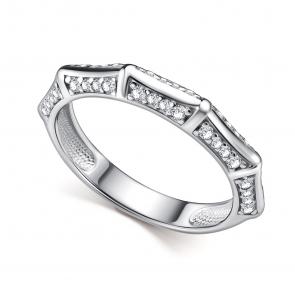 Серебряное кольцо АЛЬКОР с фианитом 01-5172/00КЦ-00 фото