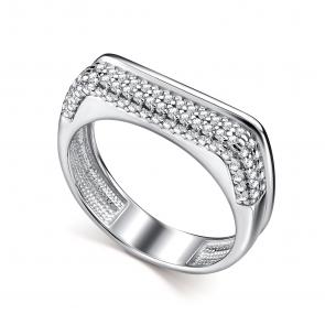 Серебряное кольцо АЛЬКОР с фианитом 01-5173/00КЦ-00 фото