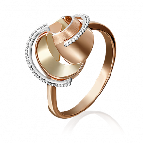 Кольцо из комбинированного золота Platina 01-5175-00-000-1113-48 фото